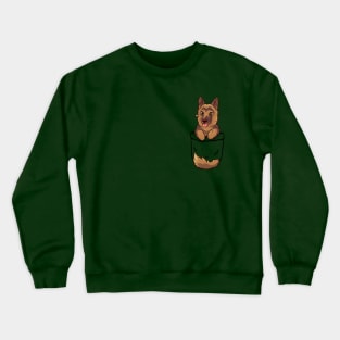 Pocket Cute German Shepherd Alsatian Dog Crewneck Sweatshirt